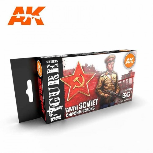 AK Soviet Uniform 3rd Generation Acrylic Colors 6 x 17 ml AK11635